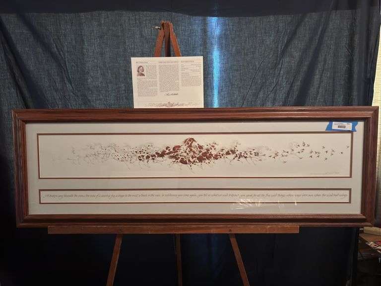 Signed and numbered Bev Doolittle print “When the Wind Had Wings” 51 x 17 image
