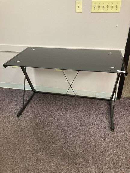 Glass top computer stand 47x24 image