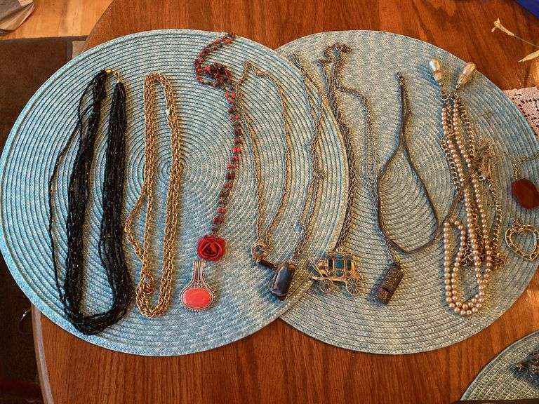 Costume Jewelry necklaces, 2-3 are tangled image