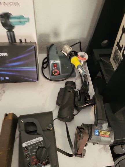 Knife sharpener, soldering and duster