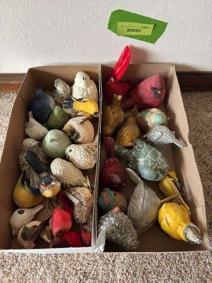 Two boxes of birds image
