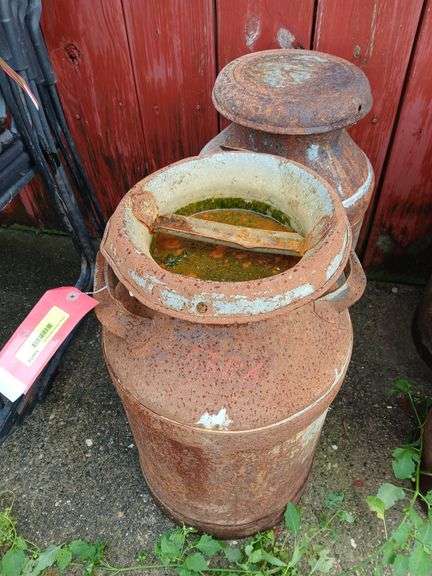 (2) 5 gallon milk cans image