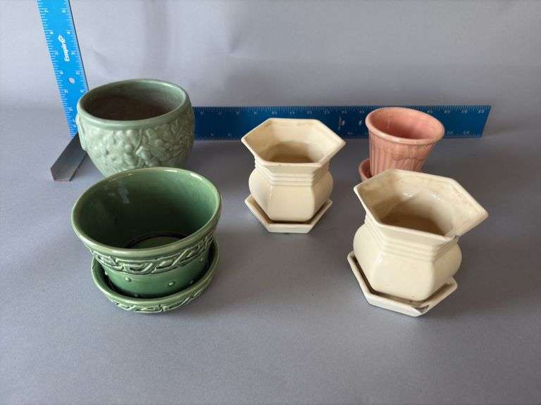 Five pottery pcs including McCoy, USA image