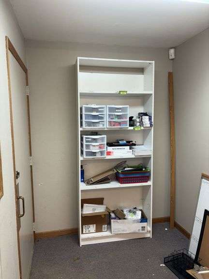 12D x 36L x 86H white shelf unit NO CONTENTS image