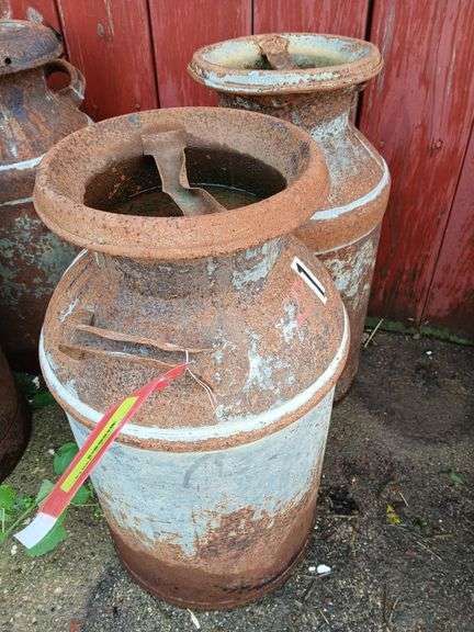 (2) 5 gallon milk cans image
