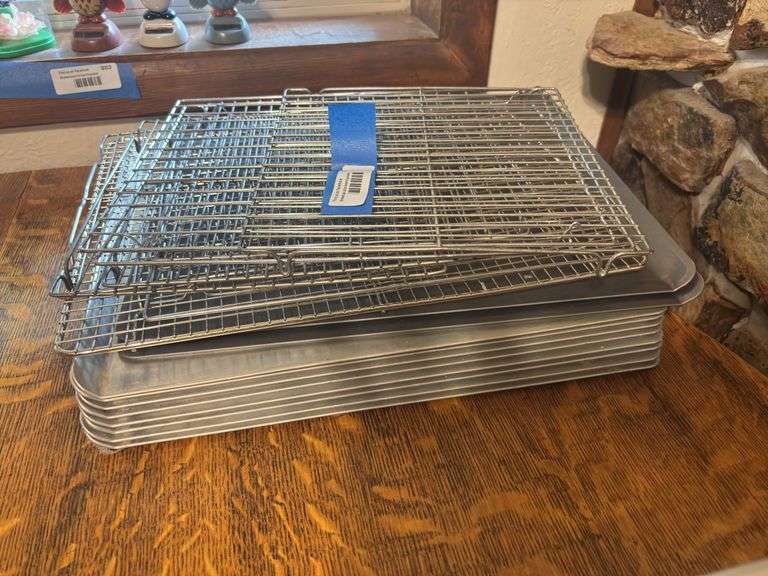 The cookie bakers delight - includes large group of baking sheets, and drying racks image