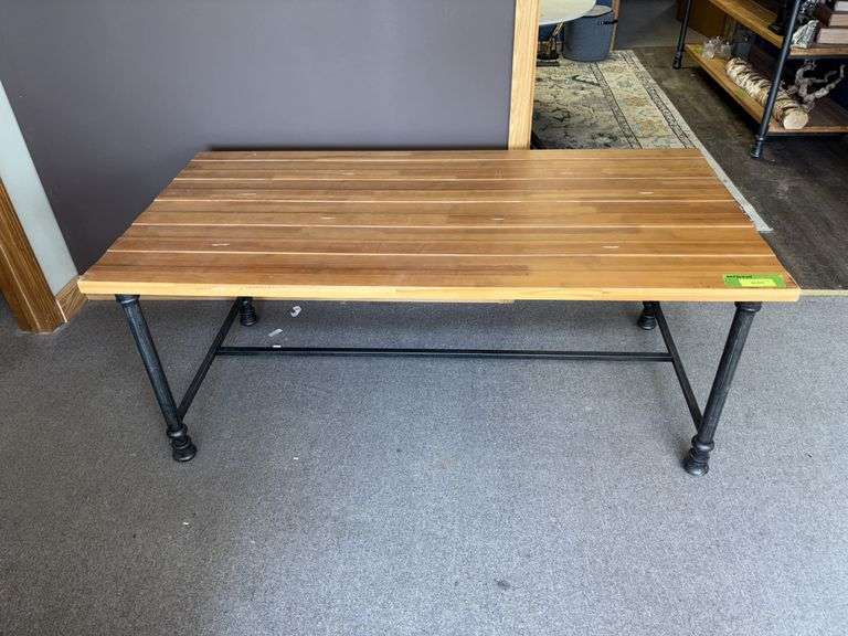 30D x 60L x 24H industrial style table image