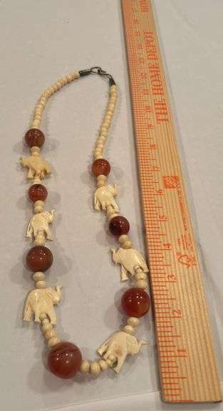 Beautiful Elephant and beaded necklace image