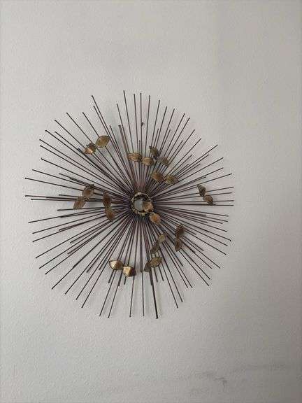 Sunburst style metal wall hanging image