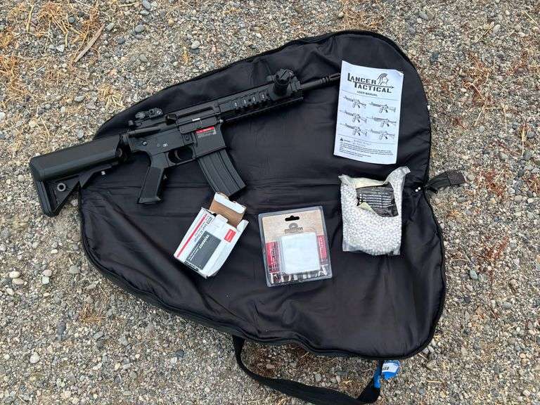 Lancer Tactical air soft gun "Troy" close quarters battle special purpose carbine cal: 6 mm image