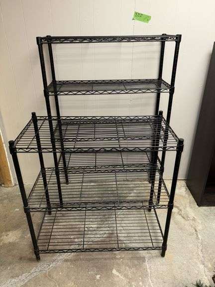 Two wire shelf units 18x36x36H and 14x36x56H image