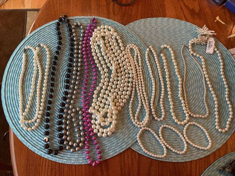 Costume Jewelry necklaces mostly beads image