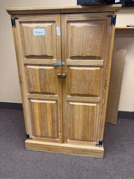Wood storage cabinet 36x22x62 image