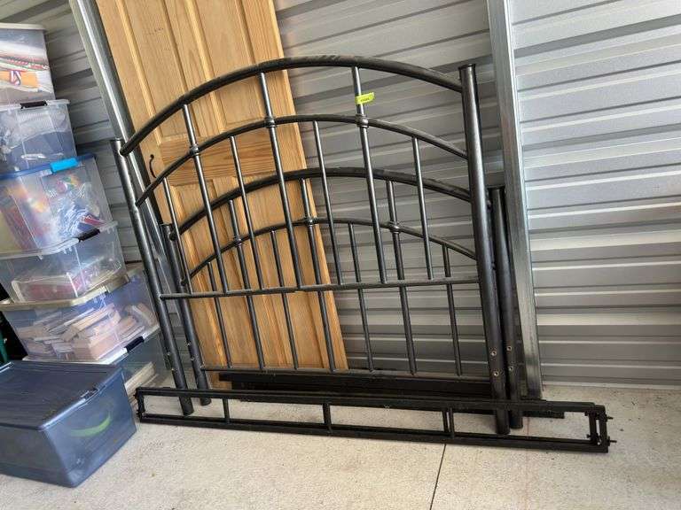 Metal double bed frame image