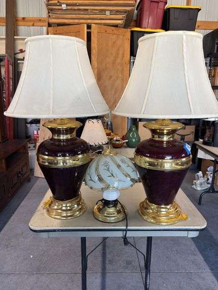 Three lamps, including one touch lamp image
