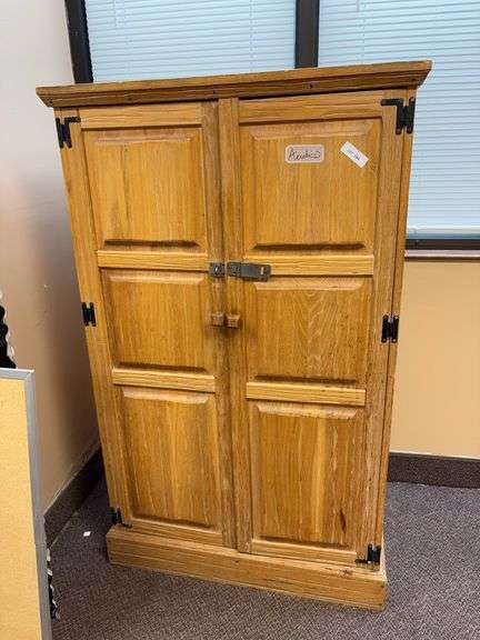 Wood storage cabinet 36x20x62 image