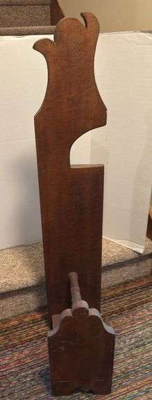 Unique wooden stand dated 1881 used for ??? image