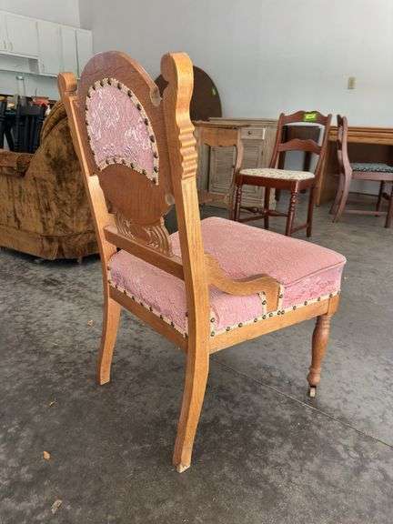 Ornate antique straight chair