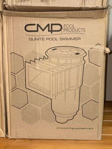 CMD gunite pool skimmer IND skimmer 2in S, w/ flo V, W/ Bond, Wht Part 25140-500-000 image