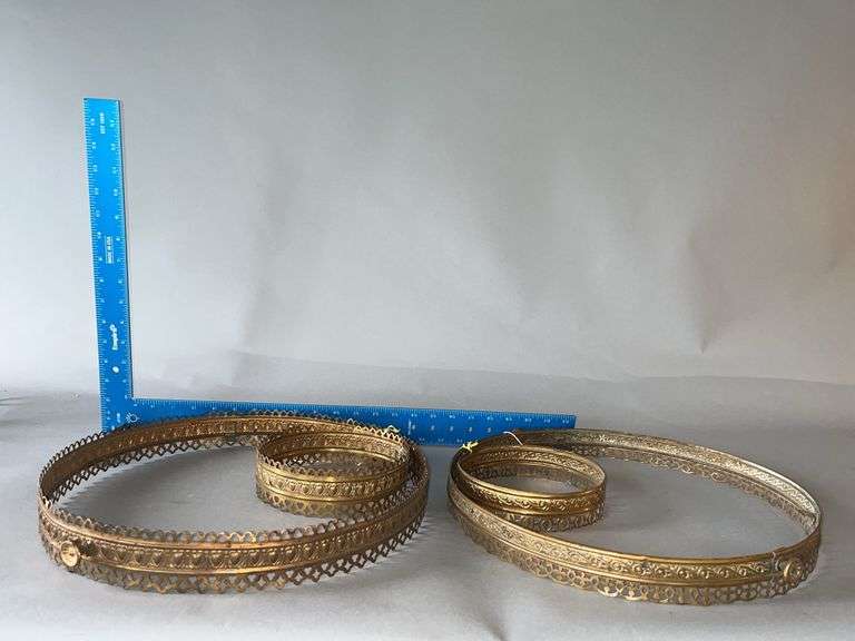 2 pr of hanging prism ring lamp frames image