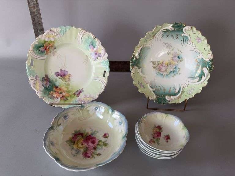 Hand painted bowls including a berry bowl set image