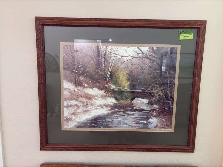 Creek and bridge print 35 x 29 by Potoscluiik