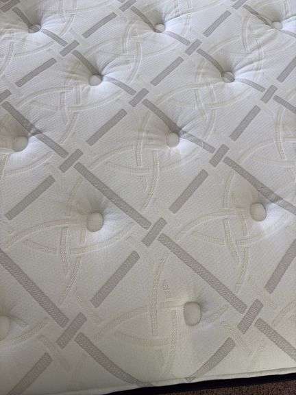 Full size headboard with Sealy Slumbercrest Collection mattress and box sping, like new