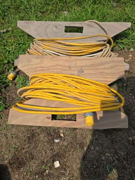 100’? heavy duty drop cord on homemade reels image