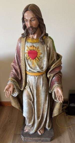 Sacred Heart of Jesus 4’ tall resin statue image