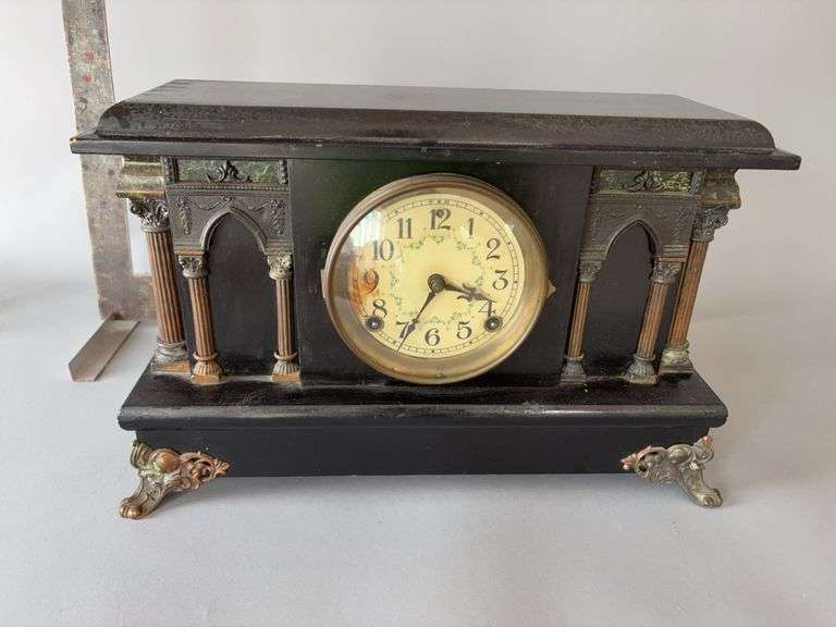 5x16x11H key wind mantle clock NO KEY image