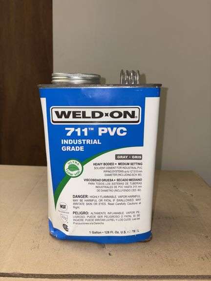 Weld-On 1 gallon 711 PVC gray water industrial grade PVC cement image
