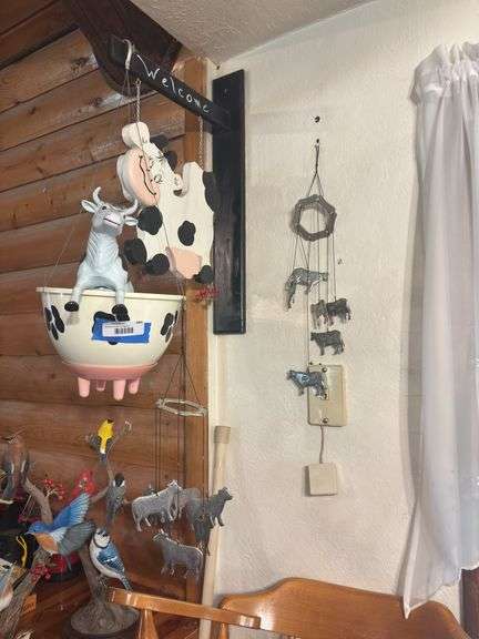 Cow themed decor & windchimes image