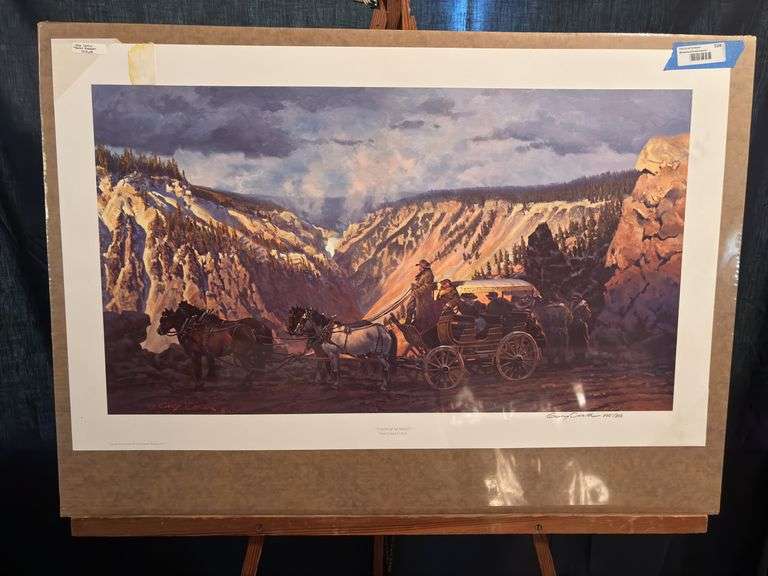Unframed signed and numbered Gary Carter print “A Kodak Moment” with certificate of authenticity 36 x 22 image