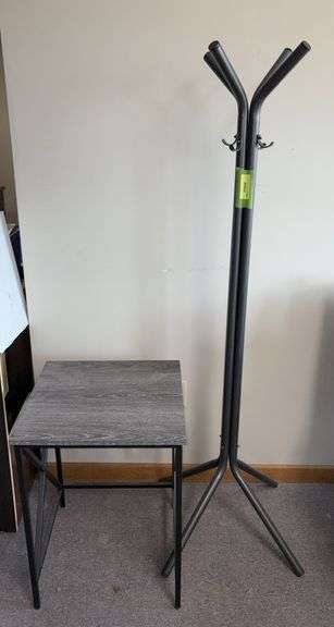 Modern side table and hall tree image