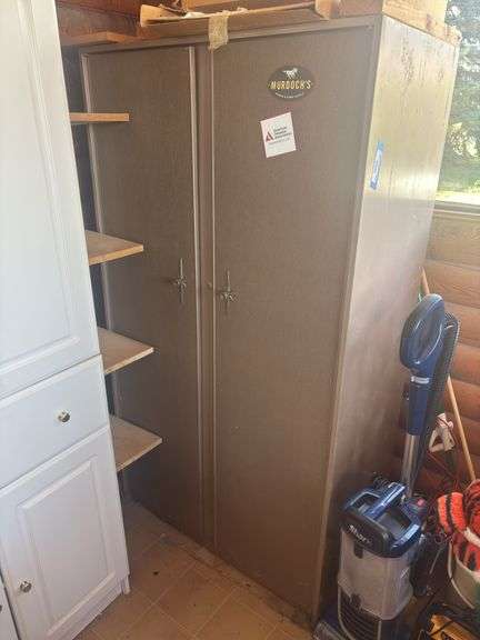 Vintage metal storage cabinet image