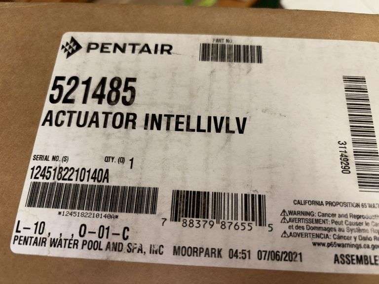 Pentair actuator intellivlv Part 521485 image