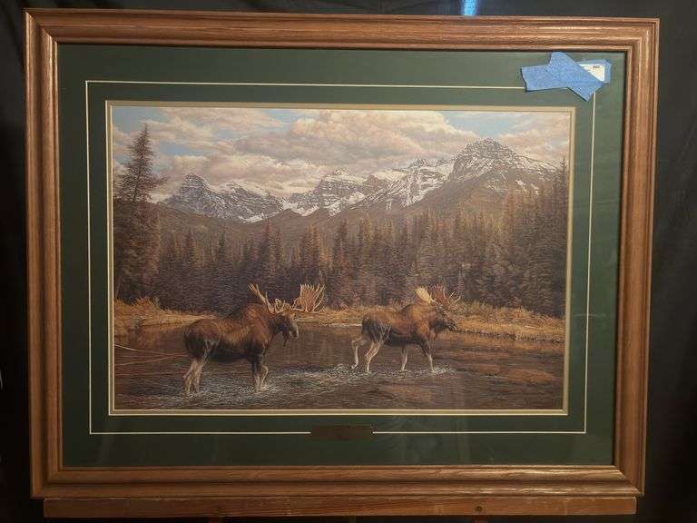 Signed and numbered print by Manuel Mansanarez “Shallow Waters” 37 x 29 image