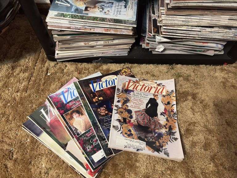 Shelf and all includes artificial arrangements, craft magazines, etc