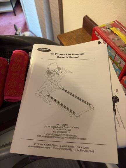 BH Fitness TS4 treadmill and weights
