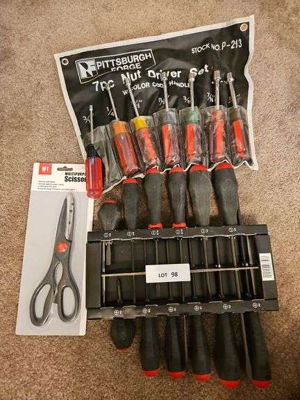 Nut Driver Set, Screwdriver Set, Scissors