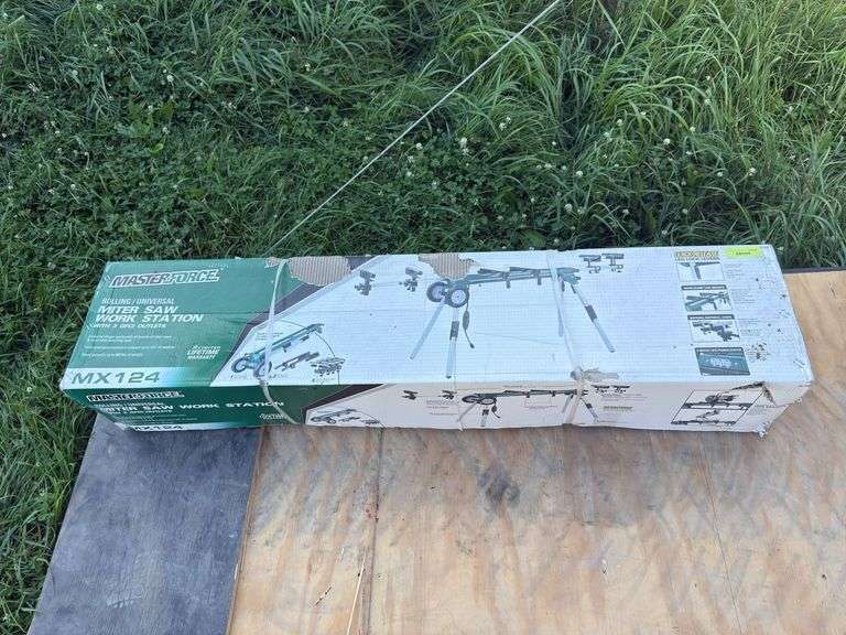 Masterforce rolling/universal miter saw work station with 3 GFCI outlets image