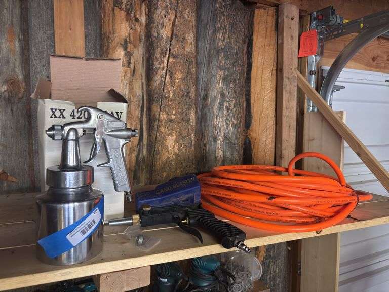 Air spray gun, air sand blaster, and air hose image