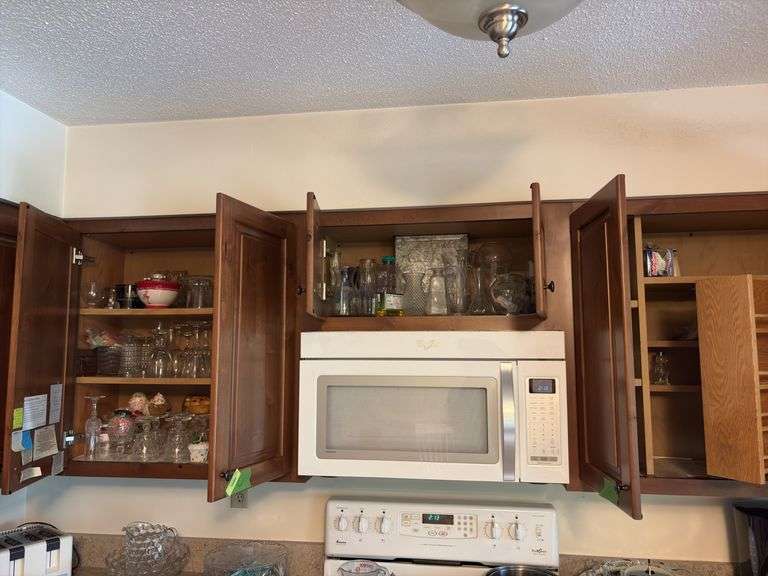 Various stemware, decor, vases, etc “C” cupboards image