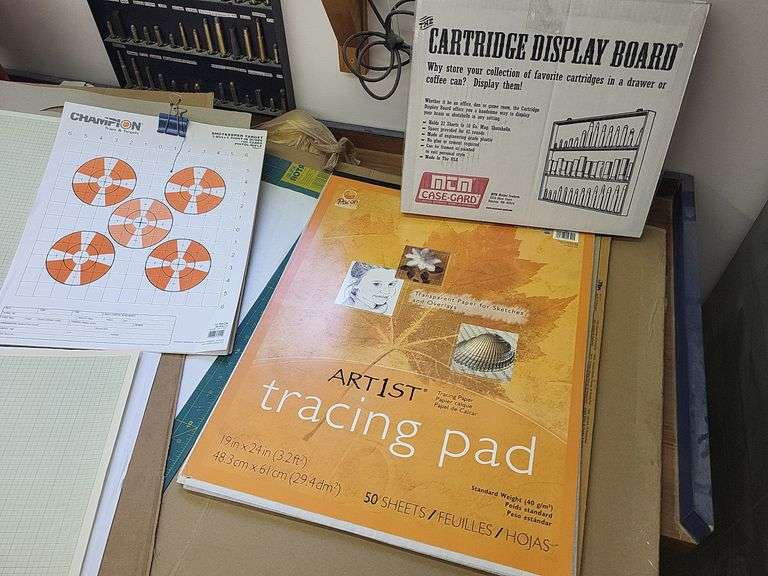 Large graphing paper, targets and cartridge display board image