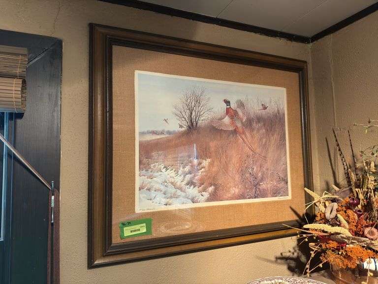 Maynard Reece Pheasant print, SN, FM 36 X 29 image