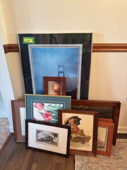 Various wall art-San Francisco Golden Gate Bridge, Norman Rockwell, still lifes, etc image