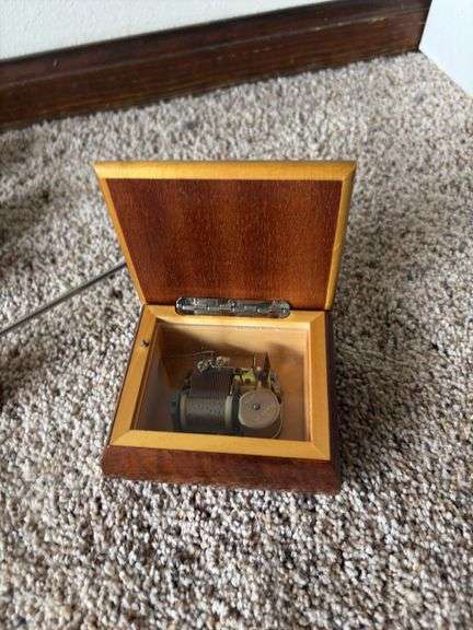 Decorated candle snuffer, trinket boxes