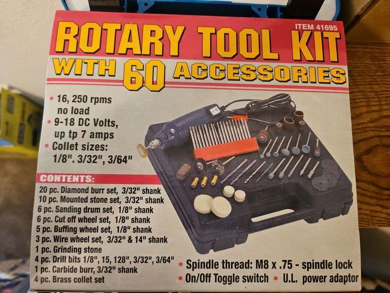 Rotary Tool Kits with Accessories (Both New in Cases)