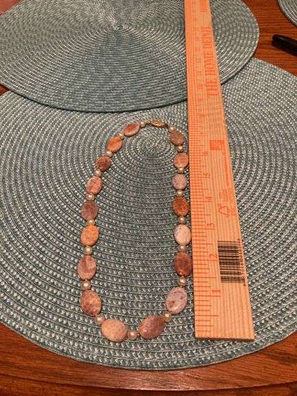 Stone/cultured peal necklace image