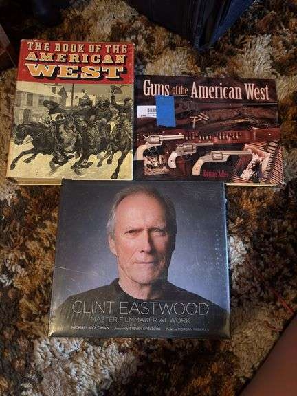 Three hardback western style coffee table books image